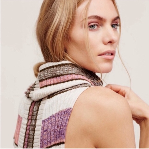 Free People Carley Ribbed Sleeveless Cowl Neck Sweater - Picture 3 of 12